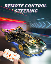 Lamborghini V12 MOC Set with Remote Control and LED Kit, 1:14 Car Model for Boys Men, 1124Pcs - BAV BRICK